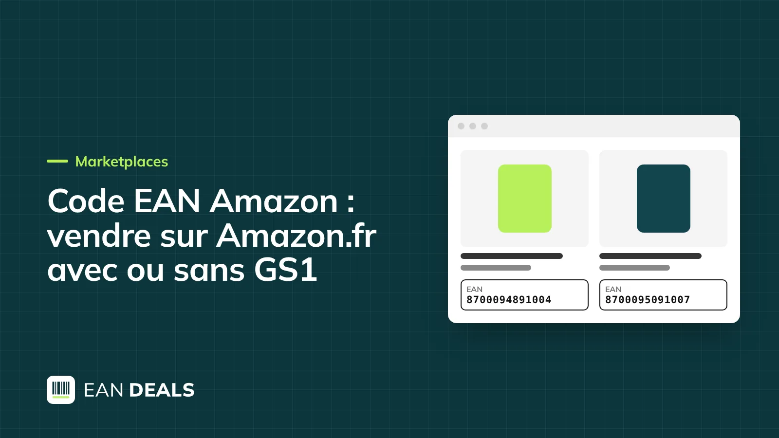 Colis prêt à expédier avec code-barres EAN-13 pour Amazon