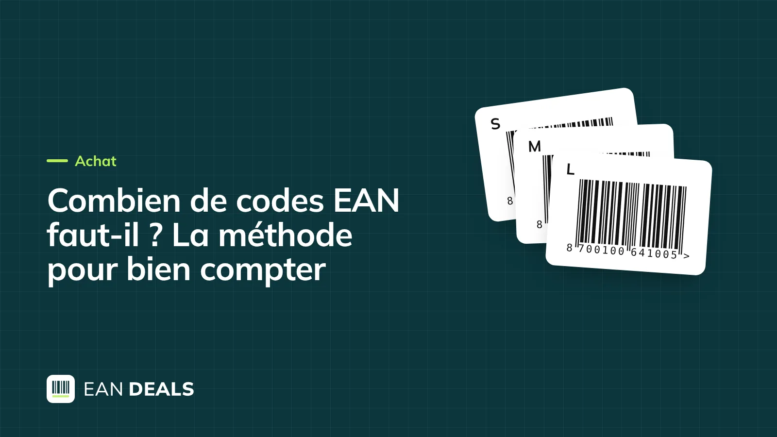 Pile de produits déclinés en tailles et couleurs, chacun avec son code-barres